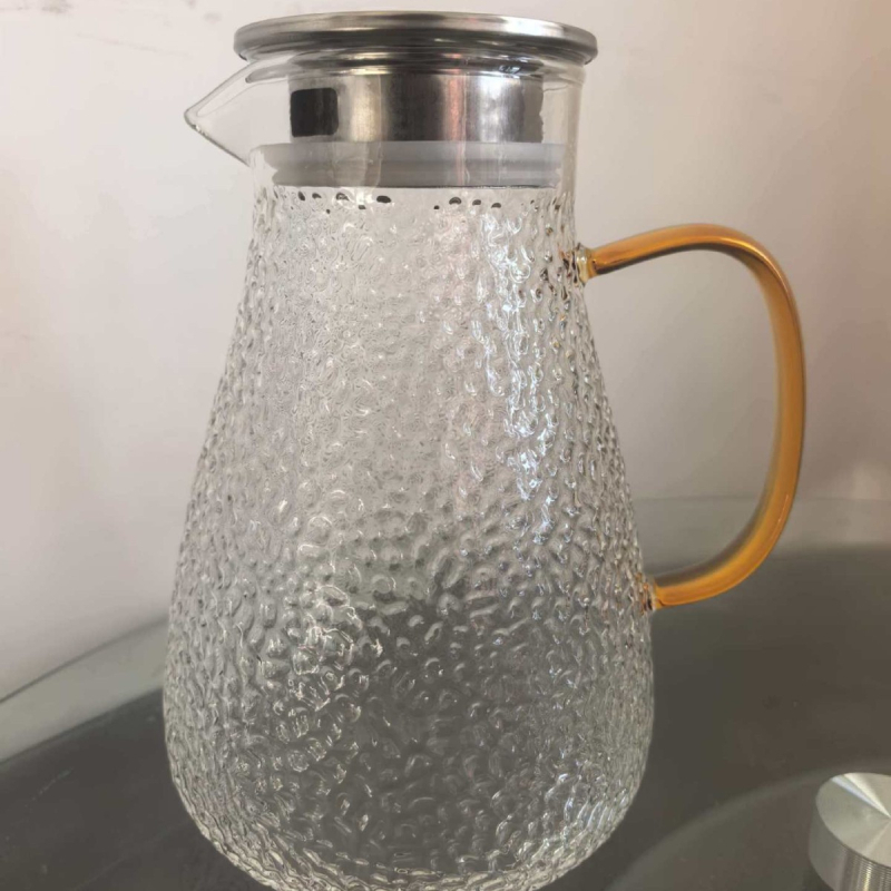 Carafă din sticlă pentru apă rece, uz casnic, siguranță alimentară, capacitate mare, rezistentă la temperaturi ridicate, infuzare rece de ceai