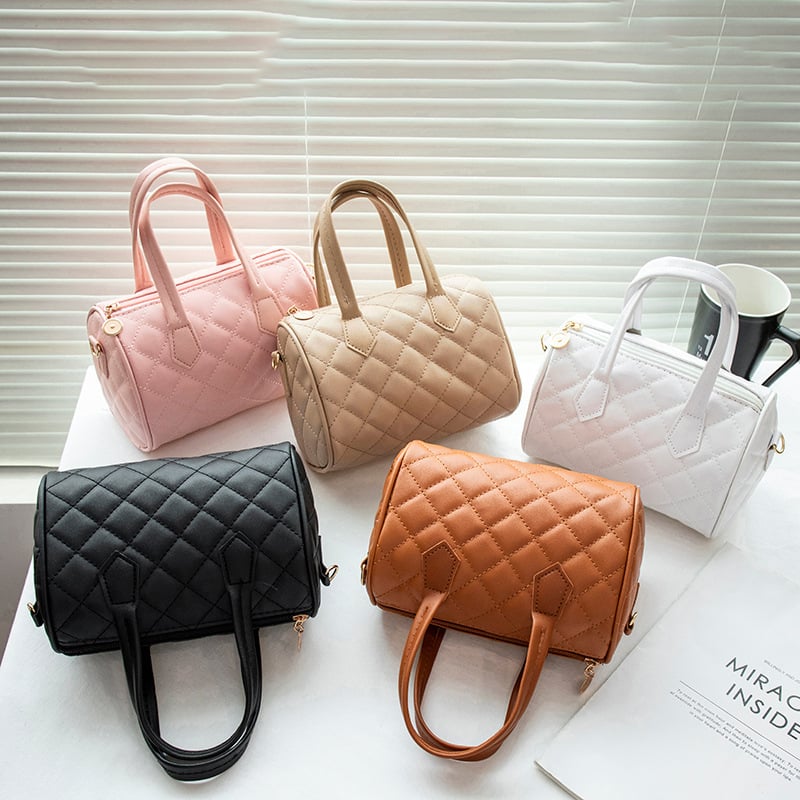Ženska torbica u obliku jastuka s dijamantnim prešivanjem, jednofarbna, svakodnevna crossbody torba