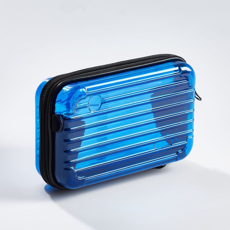 Prilagođena prozirna PC kozmetička torba, 7-inčna vodootporna torbica za kozmetiku, prijenosna kutija za pohranu, urbanistički minimalistički stil, crossbody torba