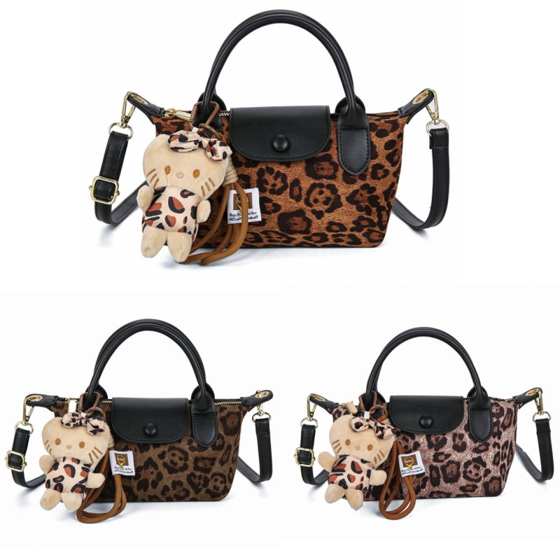 2025 nova lagana luksuzna torbica od velura s drakom ugradom i leopard uzorkom, nošenje u ruci/na ramenu/crossbody, kontrast boja