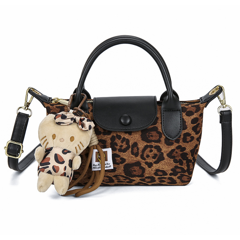 2025 nova lagana luksuzna torbica od velura s drakom ugradom i leopard uzorkom, nošenje u ruci/na ramenu/crossbody, kontrast boja
