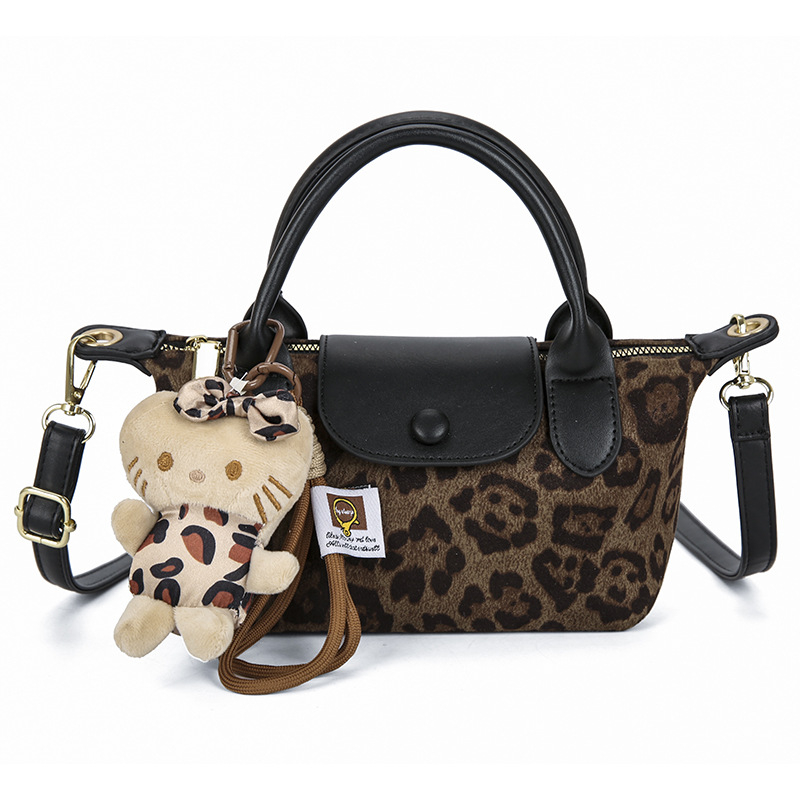 2025 nova lagana luksuzna torbica od velura s drakom ugradom i leopard uzorkom, nošenje u ruci/na ramenu/crossbody, kontrast boja