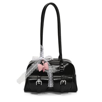 Ženska PU torba za podlakticu, proljeće 2026, velika kapaciteta, dizajn mašne‑jastučak, moderna torba preko ramena