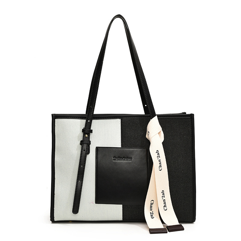 Ženska patchwork džins torba za ramena – svestrana tote torba s elegantnim izgledom
