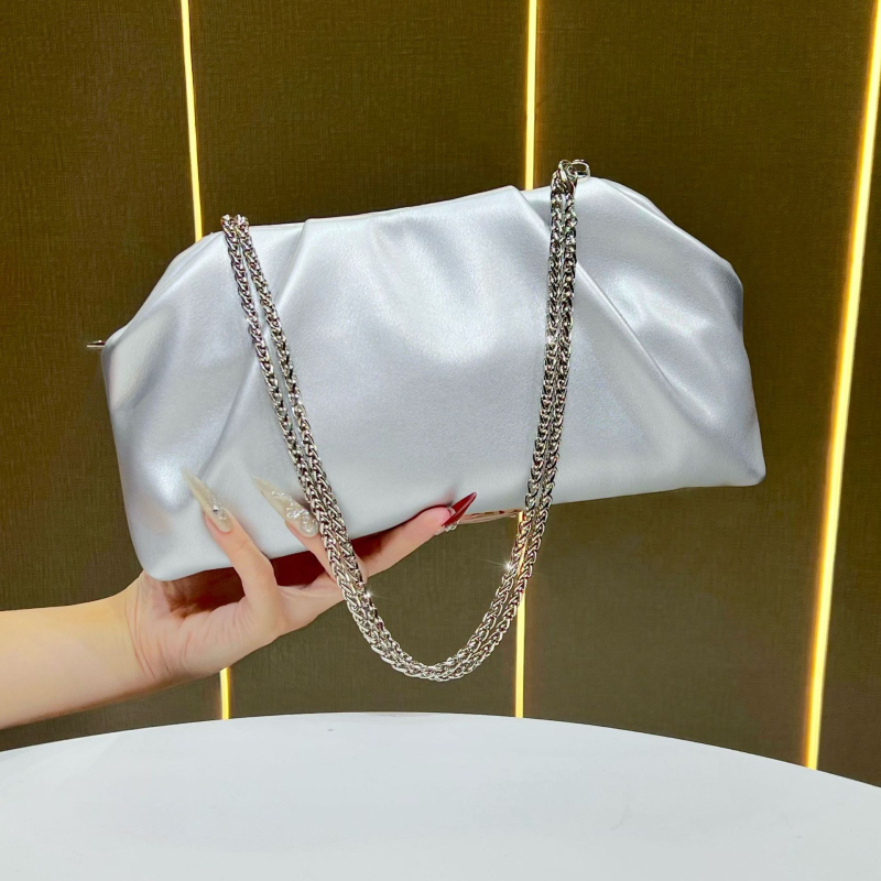 Geantă de damă cu lanț, clutch versatil, purtare peste umăr sau crossbody, geantă de seară