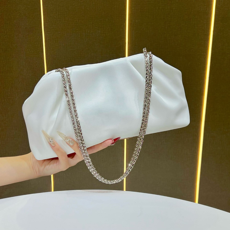 Geantă de damă cu lanț, clutch versatil, purtare peste umăr sau crossbody, geantă de seară