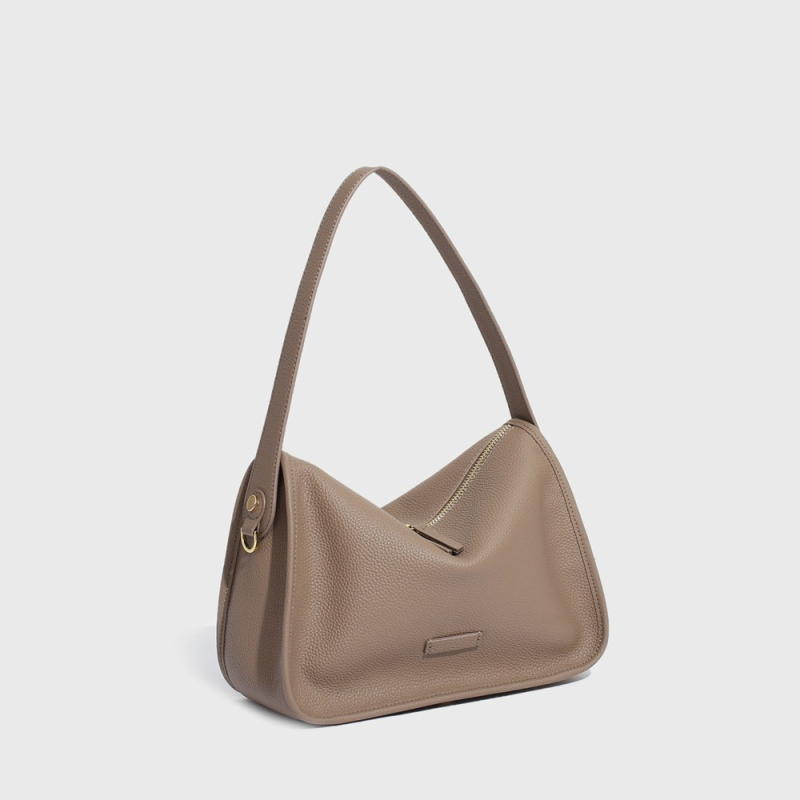 Ženska kožna crossbody torbica – vrhunska koža, Togo tekstura, mala torbica ispod pazuha 7706