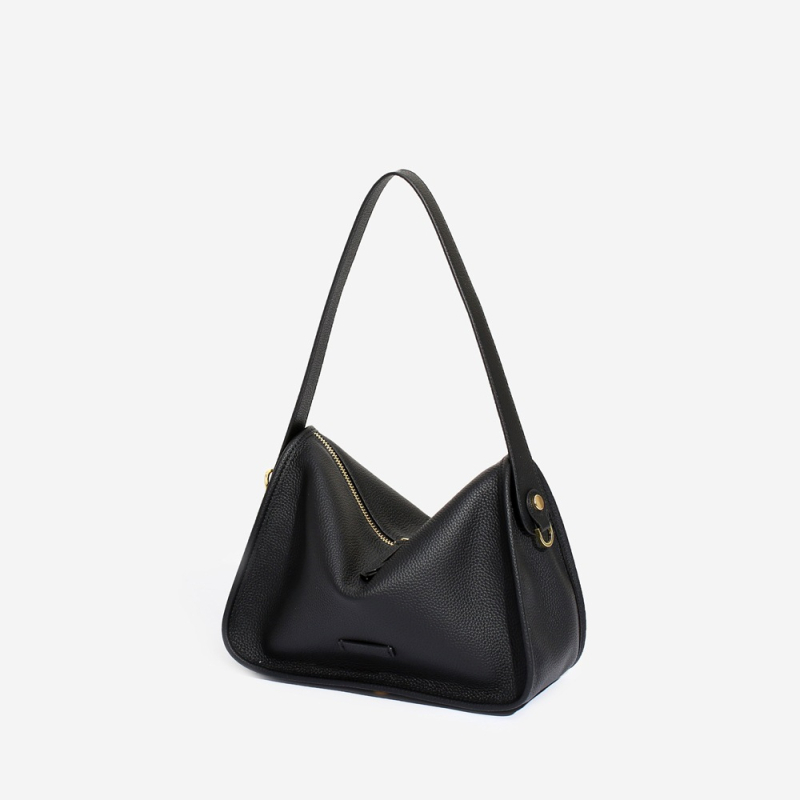 Ženska kožna crossbody torbica – vrhunska koža, Togo tekstura, mala torbica ispod pazuha 7706