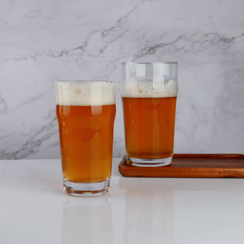 Γυάλινο ποτήρι craft μπύρας, ευρύστομο πίντ σε βρετανικό/αμερικανικό στυλ, ποτήρι για μπύρα από σιτάρι, με λογότυπο για εμπορικά μπαρ