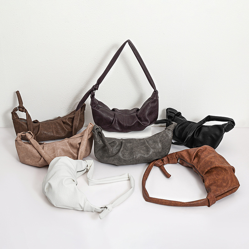 Dumpling torba 2025 – mala PU torba za pod pazuhom, crossbody, retro minimalistički stil za svakodnevnu upotrebu