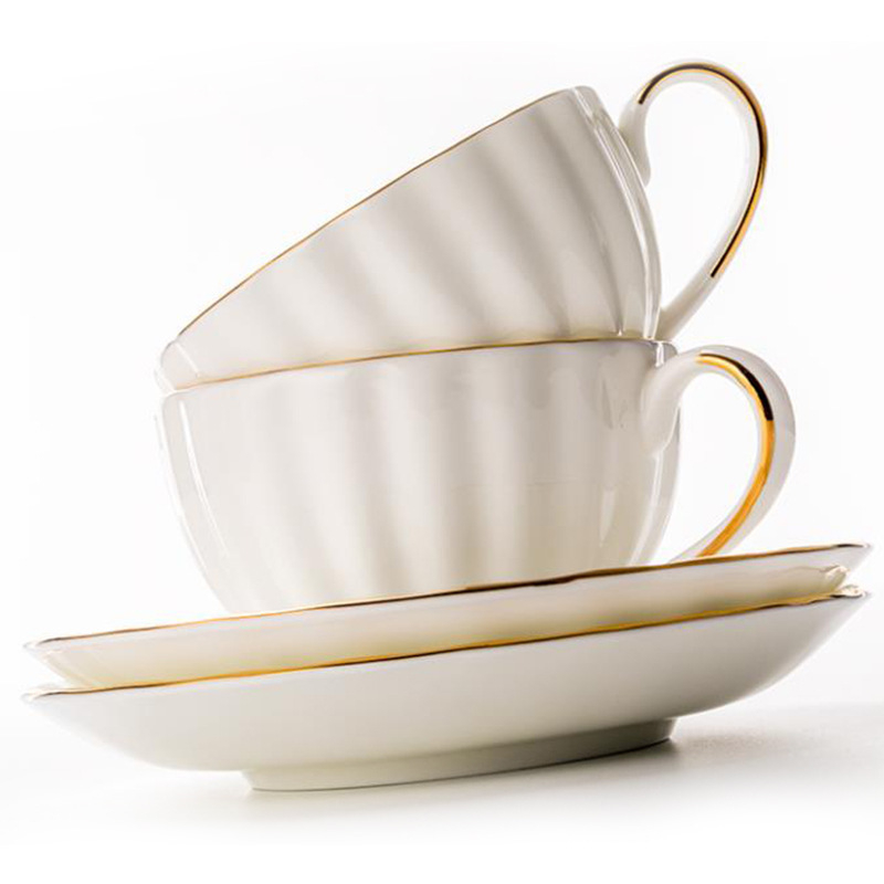 Set de cești și farfurioare pentru cafea, în stil european, porțelan de oase, design nordic minimalist, cești de cafea în stil englezesc pentru uz casnic