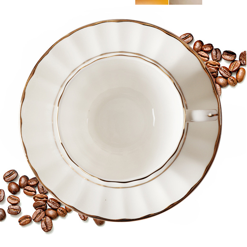 Set de cești și farfurioare pentru cafea, în stil european, porțelan de oase, design nordic minimalist, cești de cafea în stil englezesc pentru uz casnic