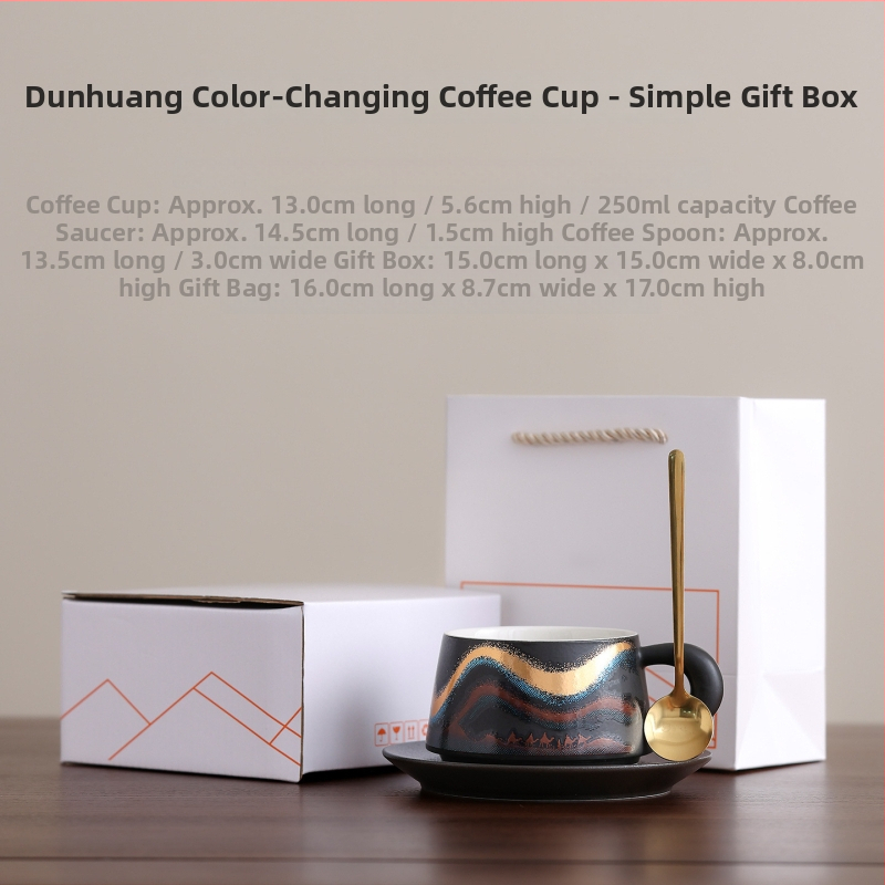 Set ceramic de cești de cafea cu farfurioară, ceașcă latte premium, cadou elegant pentru colegi