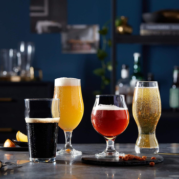 Ποτήρι Craft μπίρας με αντίστροφη μύτη, IPA τουλίπα με κοντό στήριγμα, ποτήρι με μεγάλο σώμα για γευσιγνωσία μπύρας και κονιάκ