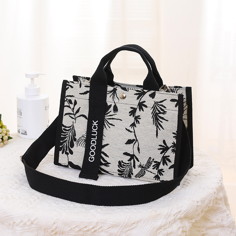 Ženska platnena torba s kariranim geometrijskim uzorkom, crossbody torba, vodootporna zaštita