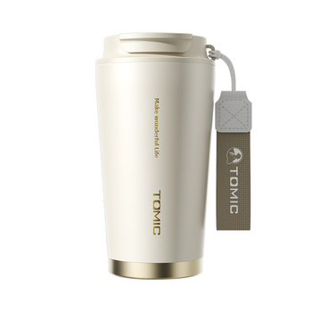 Temeike 500 ml cană de cafea din oțel inoxidabil 316 cu izolație, pentru birou și călătorii