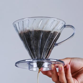 Ceașcă de cafea portabilă din plastic AS, cu filtru de cafea, cu control precis al debitului