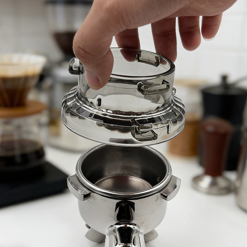 Pâlnie rotundă pentru espresso, 54 mm, hands-free, pentru mânerul Breville Barista