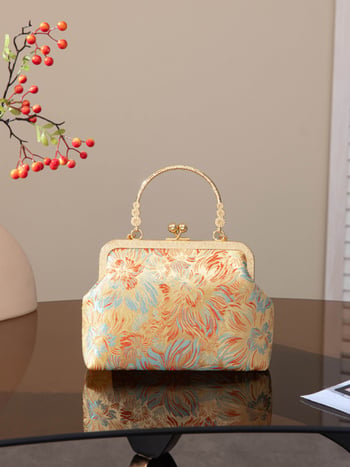 Torba od Song brokata, retro cvjetna večernja torbica u stilu cheongsam, ženska mala crossbody torba s lancem