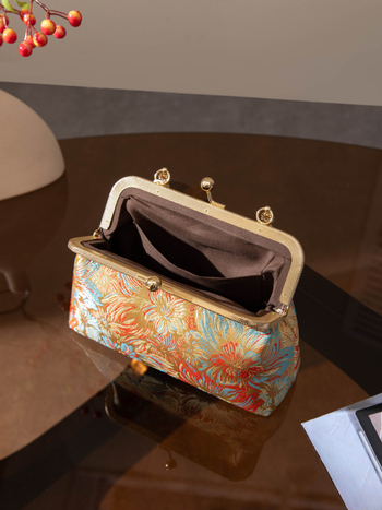 Torba od Song brokata, retro cvjetna večernja torbica u stilu cheongsam, ženska mala crossbody torba s lancem