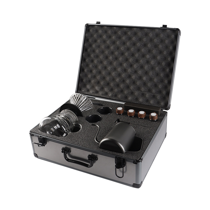 Set cadou cafea filtrată manual în cutie de lux pentru călătorii