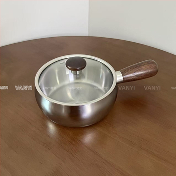 Vanyi oală mică din oțel inoxidabil 316 pentru tăiței instant, mâncare pentru bebeluți, compatibilă cu inducția, diametru 12/14 cm