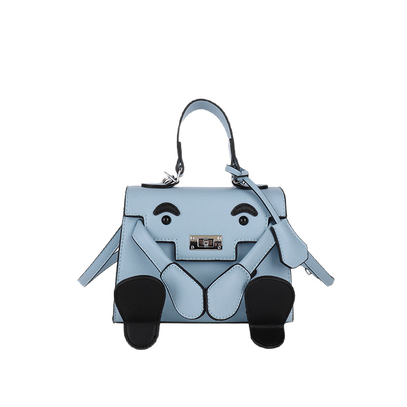 Ženska Kelly torba s karikaturnim nasmiješenim licem, mala torbica za rameno i crossbody remen