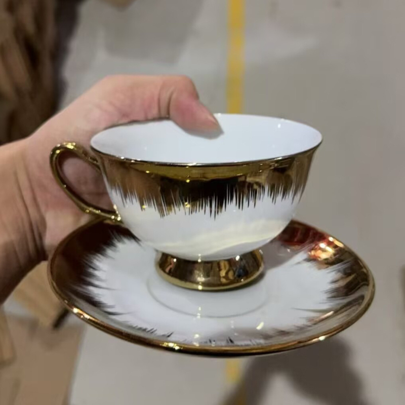 Set de cești de cafea din porțelan, stil european, elegante, inspirate boem pentru utilizare acasă