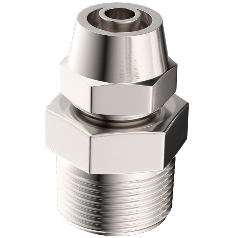 Conector rapid pentru furtun de aer, placat cu cupru-nichel, piuliță de blocare pneumatică, filet extern Imperial, PC8-02