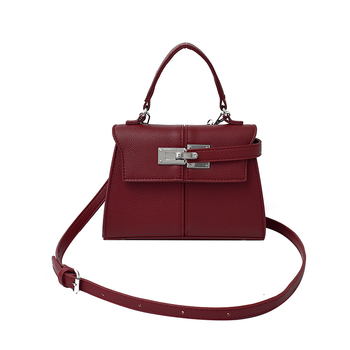 Ženska mini kvadratna crossbody torba, Kelly stil, korejski utjecaj, platinski završetak