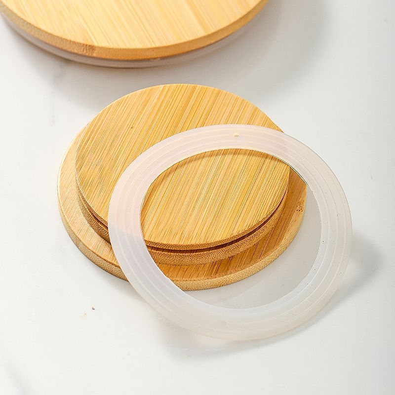 Set de capace pentru sticlă de apă rece: capac din bambus, capac din oțel inoxidabil, capac din sticlă borosilikat pentru sticlă, capac filtrant pentru oală, capac pentru ceainic