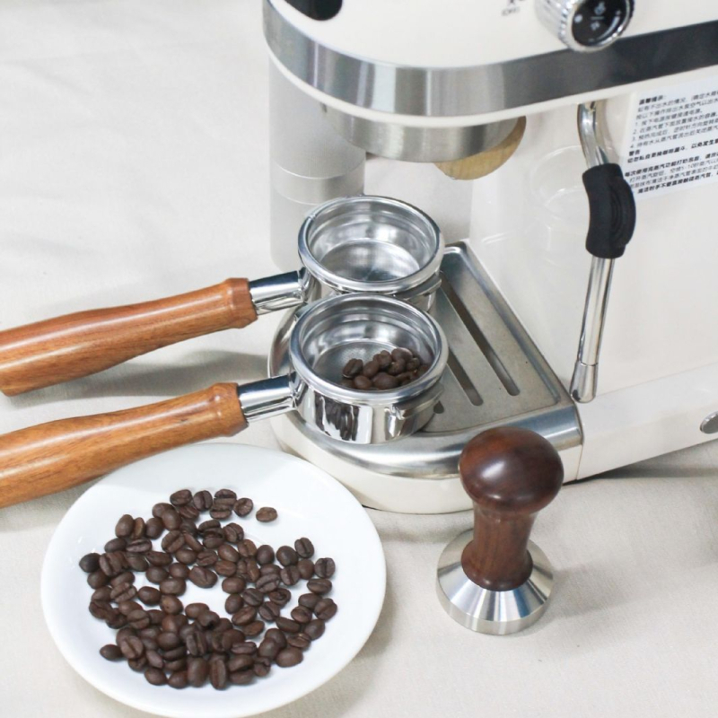 Novare mâner portafiltru fără fund pentru espresso, 58 mm, oțel inoxidabil, reglabil