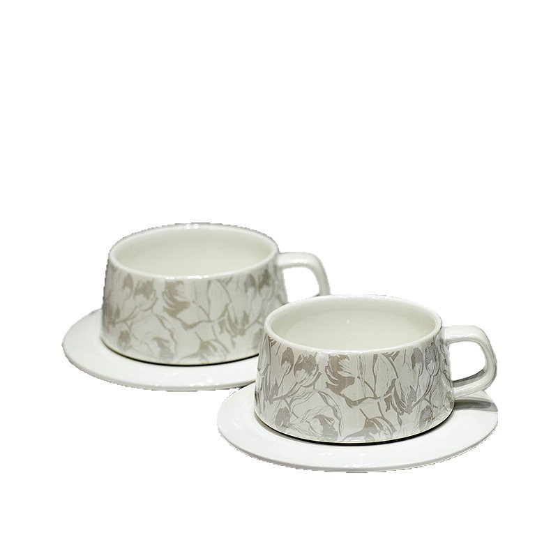 Set de cești de cafea în stil franțuzesc retro, ceramică, cu compartimente de depozitare, set pentru ceai de după-amiază acasă