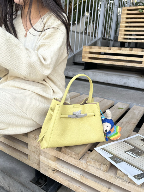 2026 nova luksuzna minimalistička bucket torba za žene, svestrana za ramena i crossbody, koža s zrnatom teksturom Kelly torba