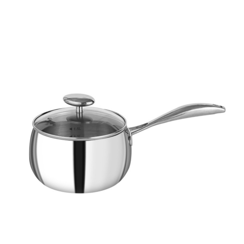 Oală mică din oțel inoxidabil 316L, stil european, lux ușor, fără strat, oală pentru tăiței cu capac, fund compozit, compatibilă cu toate plitele