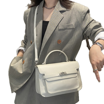Torba Kelly od prave kože, elegantna i svestrana, ručna torba i crossbody, gradski lagani luksuz za svakodnevnu upotrebu