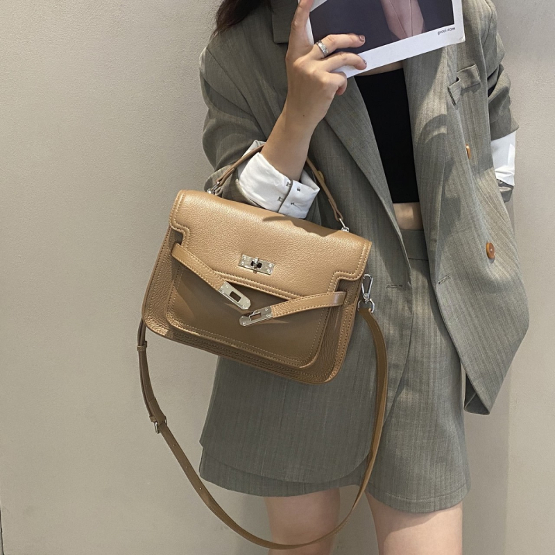 Torba Kelly od prave kože, elegantna i svestrana, ručna torba i crossbody, gradski lagani luksuz za svakodnevnu upotrebu