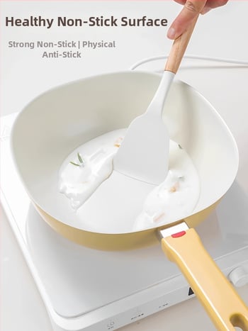 Tigaie ceramică antiaderentă cu bază plată