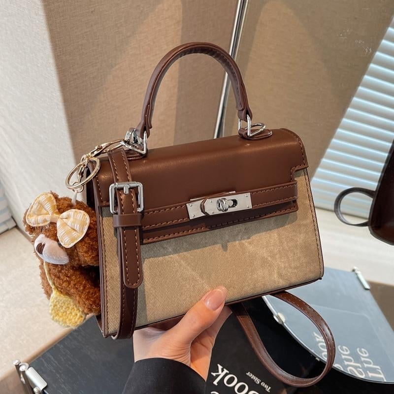 Ženska torbica preko ramena, ljeto 2025, retro nišni dizajn, platinska Kelly torba crossbody
