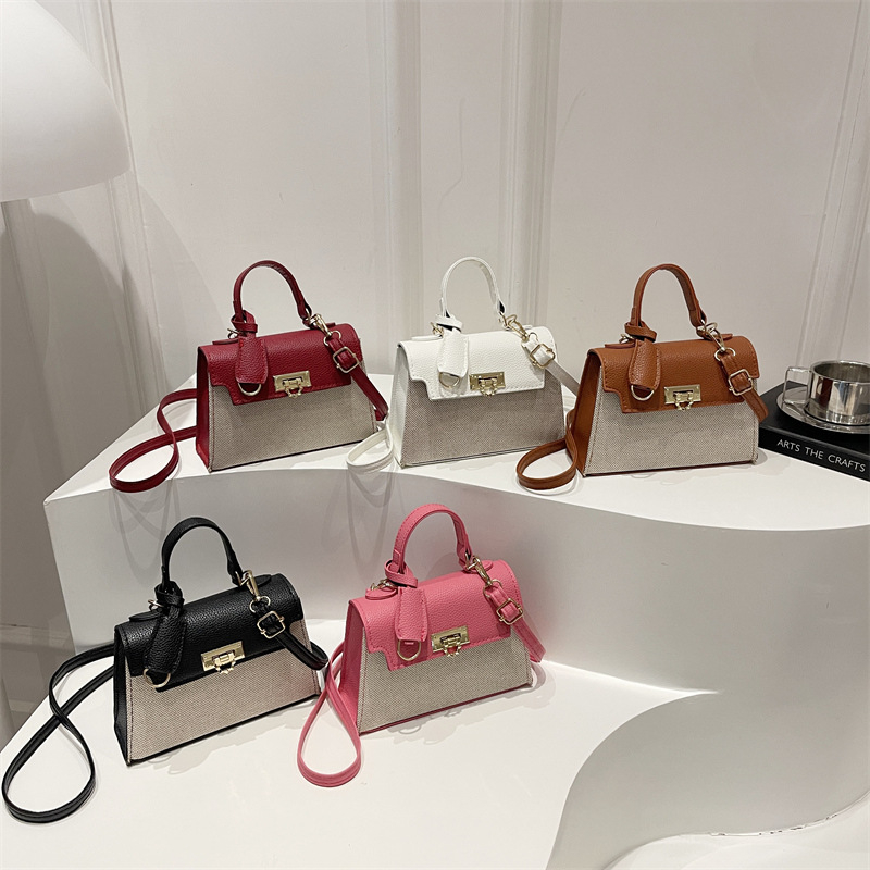 Ženska Kelly torbica – crossbody, dizajn color-block, gradski stil, srednja veličina