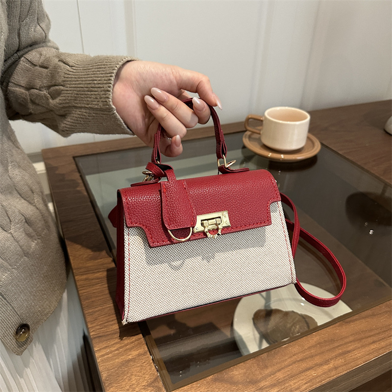 Ženska Kelly torbica – crossbody, dizajn color-block, gradski stil, srednja veličina