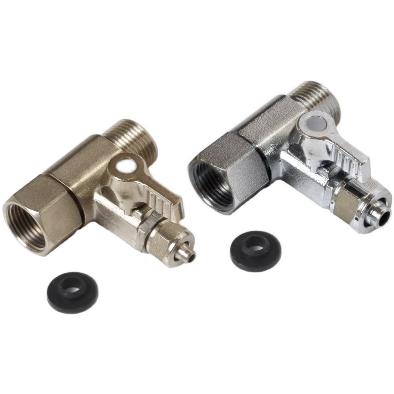 Supapă cu bilă, trei căi, pentru purificator de apă, filet intern/extern 3/8 inch către conductă PE de 1/4 inch