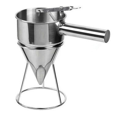 Set de unelte pentru takoyaki din oțel inoxidabil: pâlnie pentru bile de caracatiță, pâlnie conică pentru aluat și separator