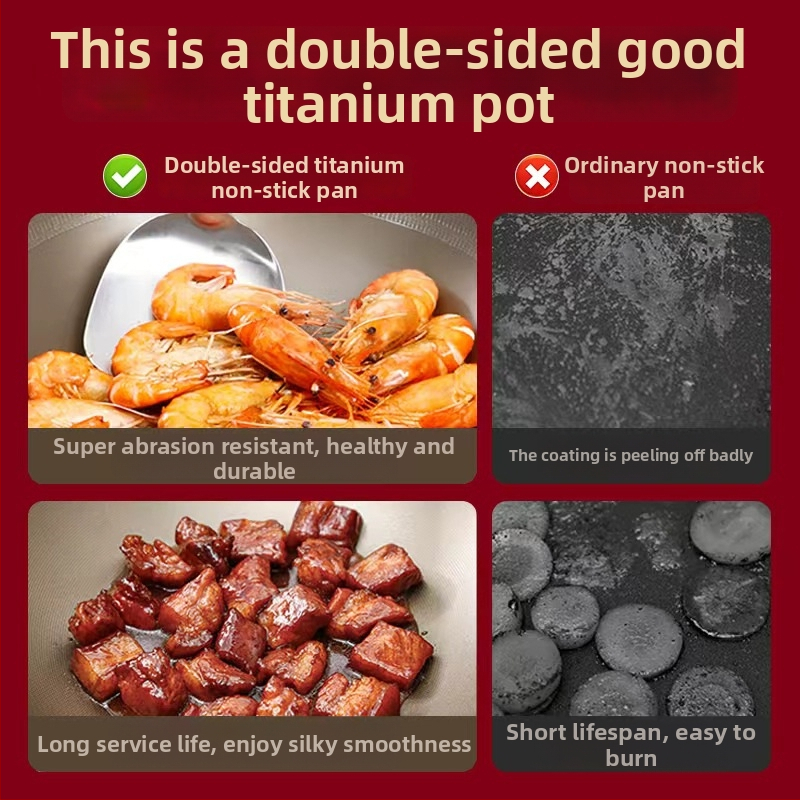 Dilotu Wok antiaderent din aliaj de aluminiu, fund adânc, capac din oțel inoxidabil cu geam, design modern minimalist
