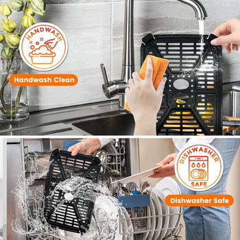 Accesorii Holstein Housewares pentru friteuză cu aer, pentru vas dublu, 4,4 Qt: placă de susținere și placă de barieră a uleiului