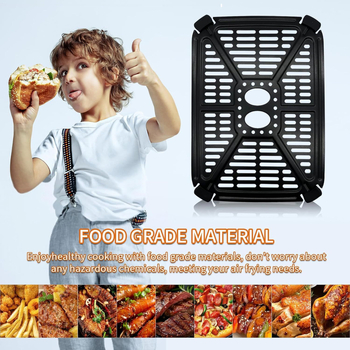 Accesorii Holstein Housewares pentru friteuză cu aer, pentru vas dublu, 4,4 Qt: placă de susținere și placă de barieră a uleiului