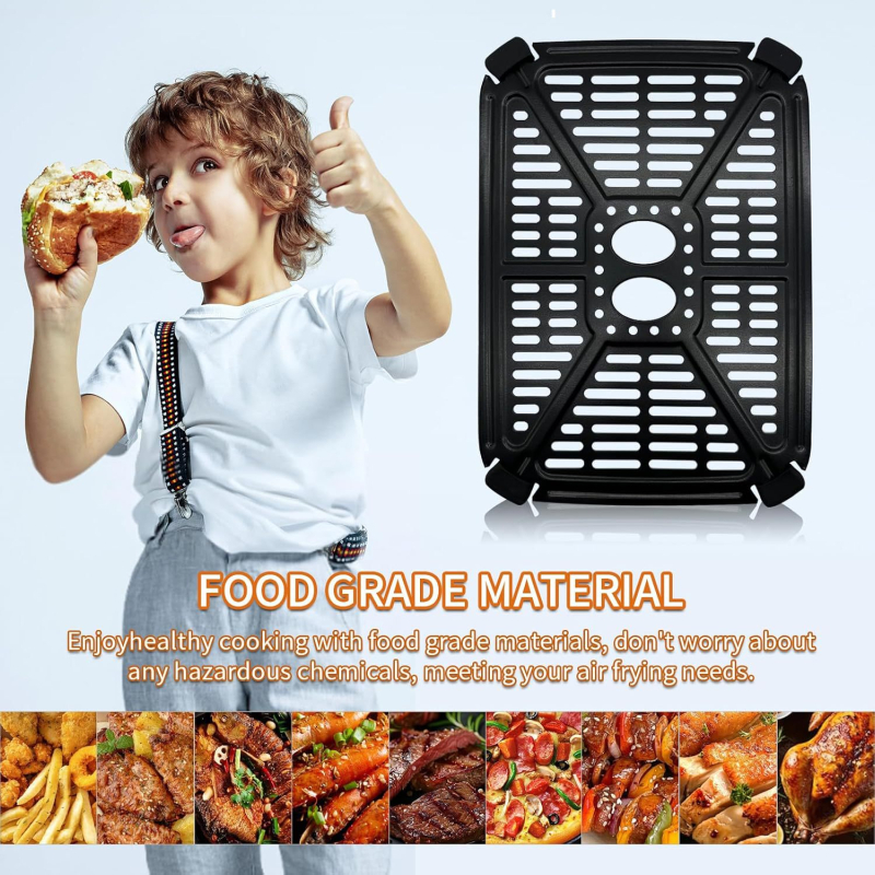 Accesorii Holstein Housewares pentru friteuză cu aer, pentru vas dublu, 4,4 Qt: placă de susținere și placă de barieră a uleiului