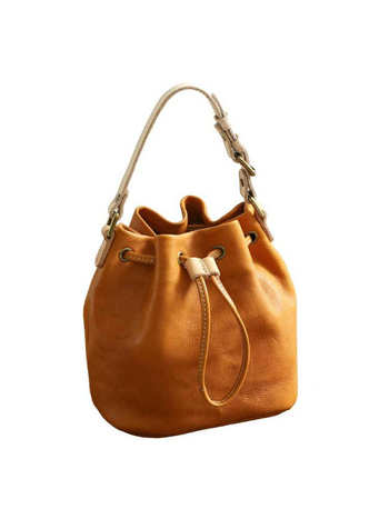 Torba bucket od prave kože, vintage, ručno izrađena, koža obrađena biljnim postupkom, resica, minimalistička crossbody torba 21030