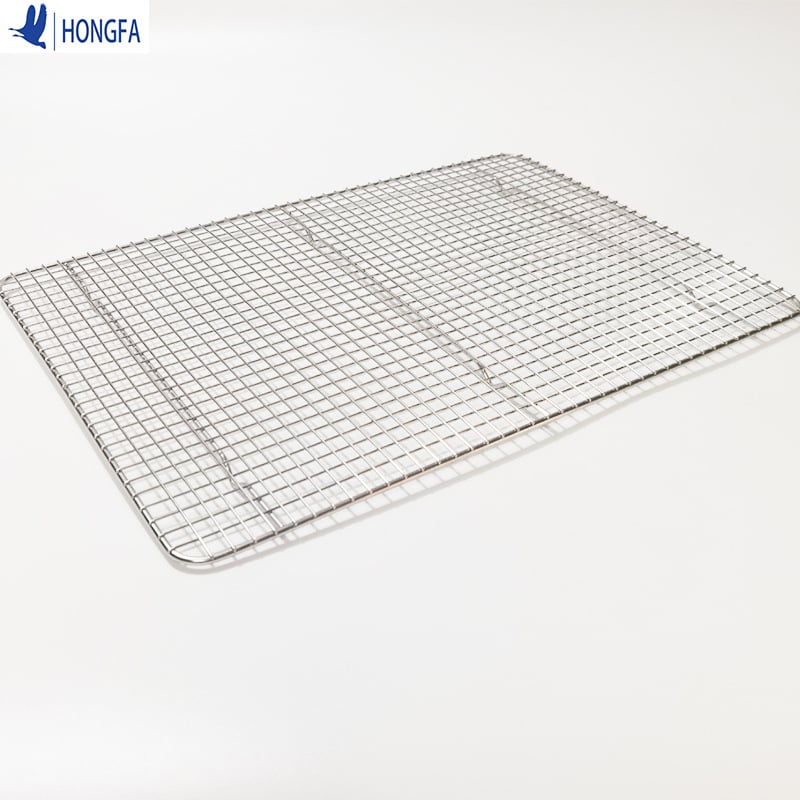 Grilă de răcire din oțel inoxidabil, dreptunghiulară cu picioare, plasă densă