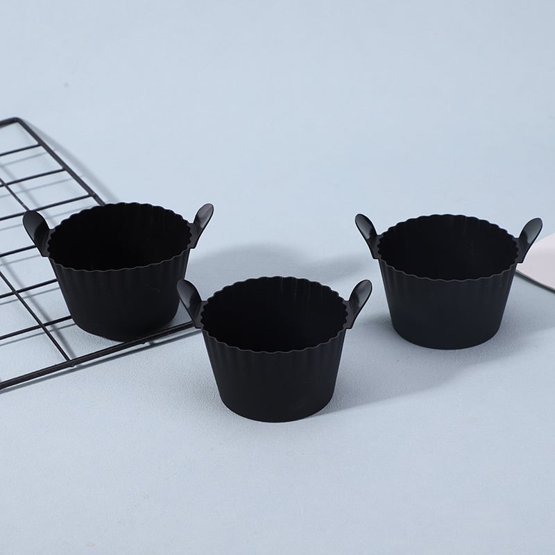 Formă circulară de chec din silicon cu mâner, pentru bucătăria de acasă, potrivită pentru air fryer și cupe de ou fierte la abur